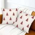 thumbnail image 5 of Christmas Pillow Covers 18X18 Inch Set of 2 Red White Christmas Trees Decorations Throw Pillow Covers Outdoor Linen Winter Holiday Cushion Cases for Home Sofa Couch Living Room Decor, 5 of 5