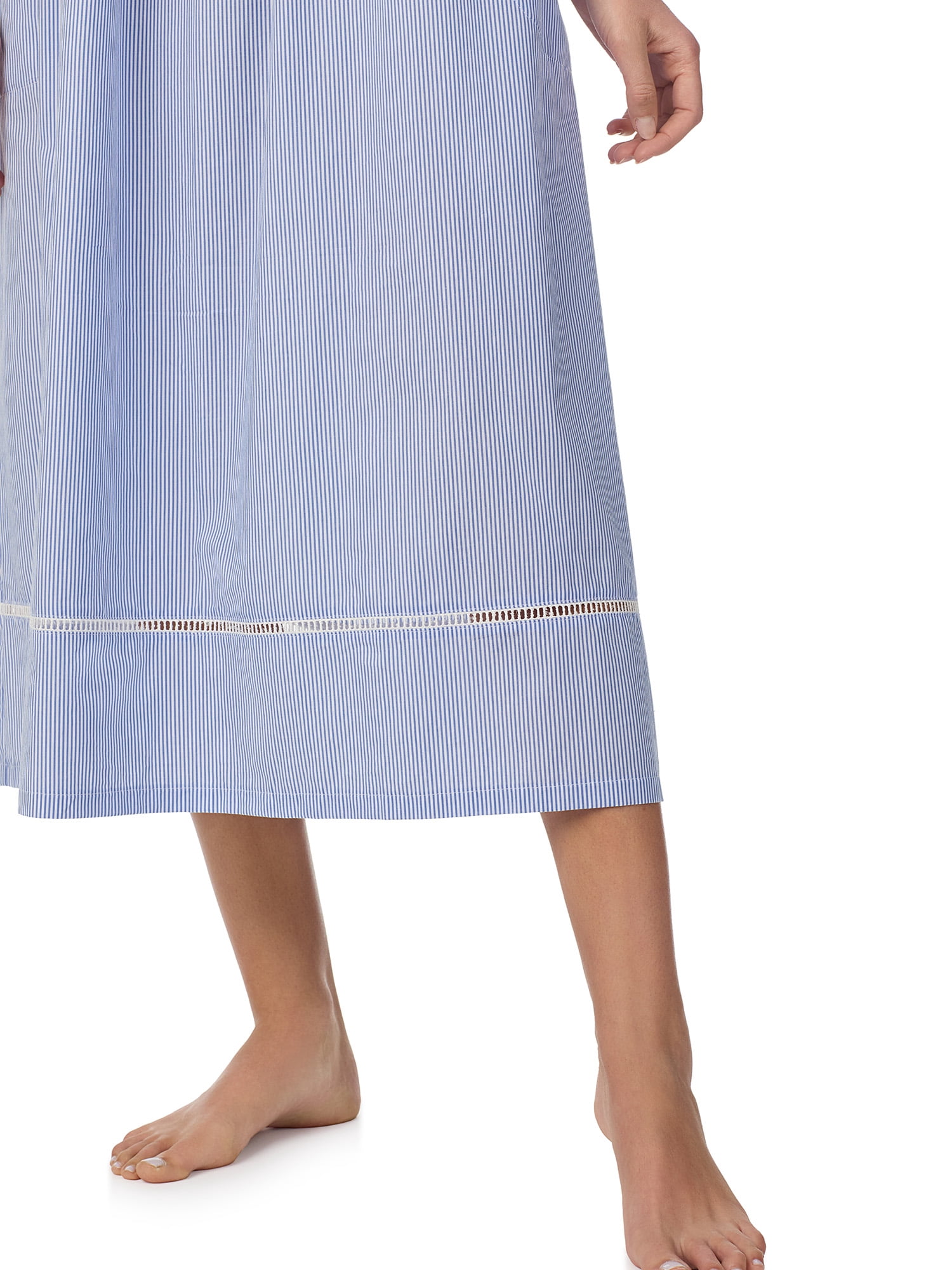 Aria Women's Lightweight Cotton Woven 50" Ballet Nightgown, Sizes XS-5X