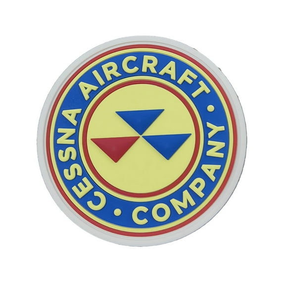 Cessna® Company PVC Shoulder Patch - With Hook and Loop, 3, Officially Licensed