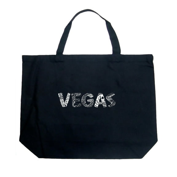 LA Pop Art Large Word Art Tote Bag - VEGAS