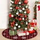 thumbnail image 4 of Hogar y cocina, Decoración del hogar, Falda para árbol de Navidad, Decoración navideña con copos de nieve blancos, Decoraciones navideñas para interiores y exteriores, Falda para árbol a cuadros rojos, 4 of 6