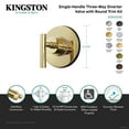 thumbnail image 4 of Kingston Brass KS3032CML Manhattan Single-Handle Three-Way Diverter Valve with Round Trim Kit, Polished Brass, 4 of 4