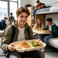 thumbnail image 4 of JZCHUNTOY Divided Plastic Dinner Plate 1 Piece, Family & School Use Student Meal Plate, Simple Design for Daily Meals & Snacks, 4 of 6