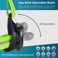 thumbnail image 3 of Walking Dog Jogging Running Light en la noche, USB recargable Running Light Chest Light Montañismo al aire libre Sports Night Running Light Running Warning Light, High Visibility Outdoor Gear JAMW Sencillez, 3 of 5