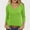 Green, variant on Fznquz Green Women's T-Shirts 3/4 Length Sleeve Fall Plain Shirt V Neck Casual Solid Winter Clothes,XXL
