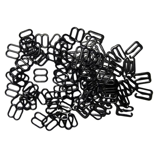 200x Clips de costura de hardware de lencería metálica Gancho y deslizador / s O para la correa del sujetador Baoblaze Sujetador Strap Class 2020 Nuevo