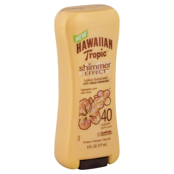 Energizer Hawaiian Tropic Shimmer Effect Lotion Sunscreen, 6 oz