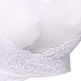 thumbnail image 6 of QLEICOM Everyday Bras for Women, Women's Comfort Lift Wirefree Bra Plain Color Front Cross Side Lace Sports Bra Full Cup Bra Vest Tops Bras No Underwire White Cup 44/95D, 6 of 6
