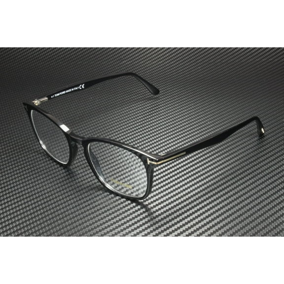 Tom Ford FT5505 001 Shiny Black Clear Lens Plastic 52 mm Men's Eyeglasses