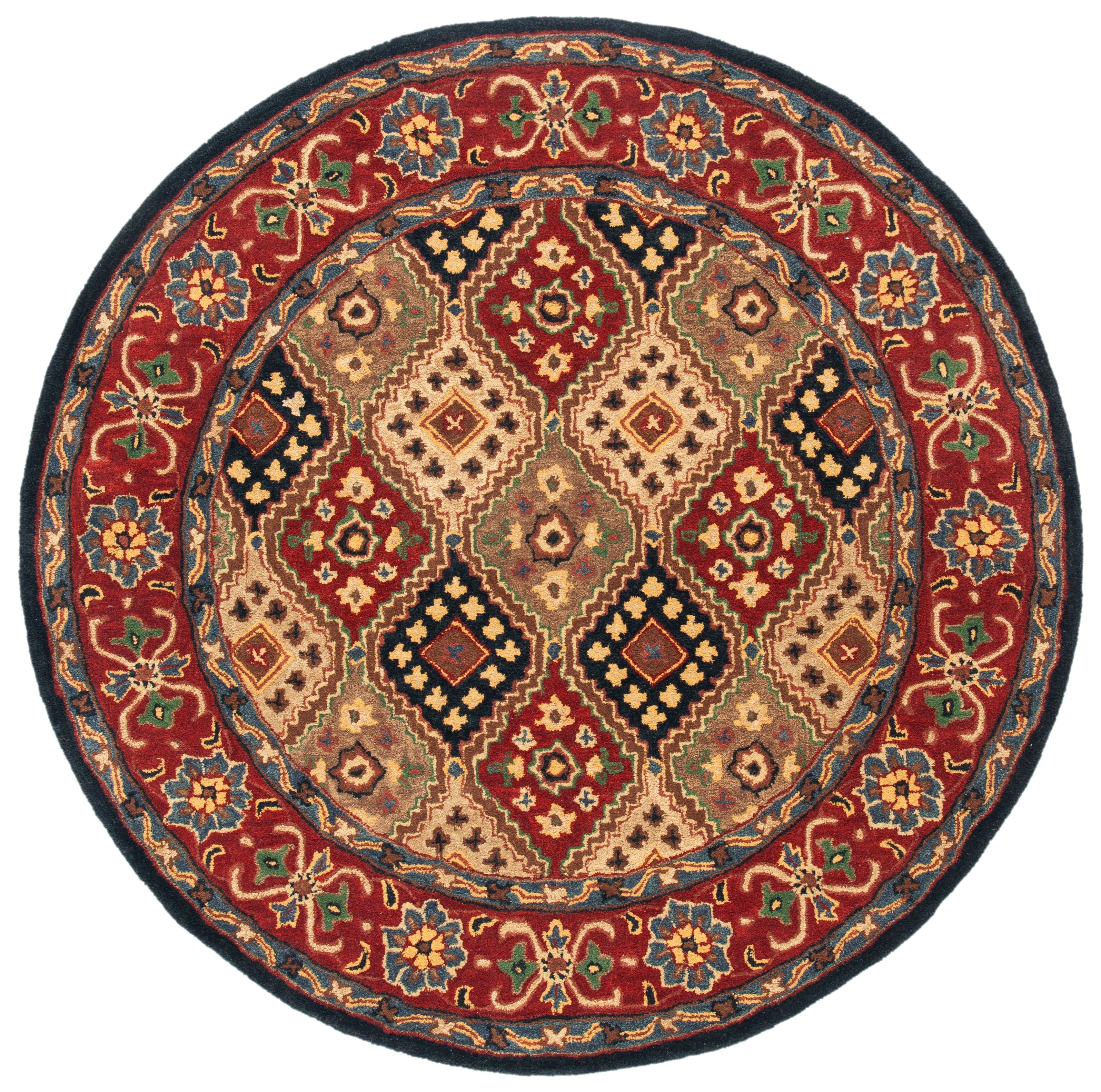 Safavieh Heritage Petar Oriental Area Rug, Red/Beige, 6' x 6' Round