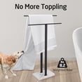 thumbnail image 2 of Standing Towel Rack Towel Rack Stand with Marble Base for Bathroom Floor SUS Stainless Steel Brushed Finish BTH, 2 of 8