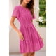 thumbnail image 4 of Vestido PRETTYGARDEN 2025 Verano Cuello en V Encaje Volantes M, 4 of 7