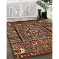 thumbnail image 3 of Ahgly Company Machine Washable Indoor Square Abstract Red Area Rugs, 3' Square, 3 of 7