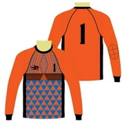 Goalkeeper Unisex Soccer Jersey by Winning Beast® 3/4 Sleeve. Padded Elbows. Youth Extra Large. Orange.