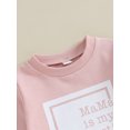 thumbnail image 6 of Arvbitana Toddler Baby Boys Girls 2Pcs Outfits Long Sleeve Letter Print Sweatshirt + Drawstring Pants 3M 6M 12M 18M 24M 3T Infant Casual Tracksuit Daily Clothes, 6 of 9