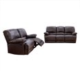 thumbnail image 1 of CorLiving Plush Reclining Bonded Leather Sofa Set, 1 of 9