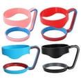 thumbnail image 4 of Raindrops Plastic Tumbler Grip Covers Cup Sleeve for Glass Cup 4Pcs Black, 4 of 8