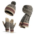 thumbnail image 1 of Gorro de punto 3 en 1, bufanda para guantes para hombres y mujeres, conjunto de invierno, gorro de invierno, bufanda para hombres y mujeres, guantes para pantalla táctil, 1 of 5