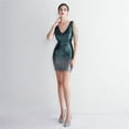 thumbnail image 1 of Vestido de fiesta con cuentas degradadas y cuentas artesanales, vestido de noche largo ajustado para banquete, vestido corto elegante, 1 of 4