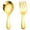 Golden, variant on Hariumiu 2Pcs/Set Stainless Steel Baby Spoon Fork Set Short Handle Mirror Polished Mini Ice Cream Dessert Tea Soup Spoon Fork Set Kitchen Cutlery Utensils