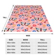 thumbnail image 6 of LNWH Butterfly Botanical Flowers Pattern Throw Blanket, Flannel Sofa Blankets for All Seasons, 40"x30", 6 of 8