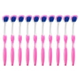 thumbnail image 2 of Tongue Brush, Tongue Scraper Ergonomic Design Maintaining Oral Hygiene  For Adults Pink, 2 of 8