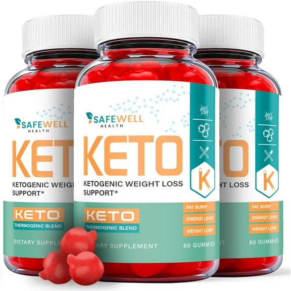 (3 Pack) Safewell Keto ACV Gummies - Apple Cider Vinegar Supplement for Weight Loss - Energy & Focus Boosting Dietary Supplements for Weight Management & Metabolism - Fat Burn - 180 Gummies