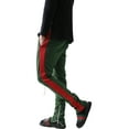 thumbnail image 3 of Ma Croix Mens Stripe Track Pants Skinny Fit Elastic Athletic Training Joggers, 3 of 6