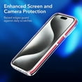 thumbnail image 6 of for iPhone 14 Pro Max Case Crystal, Hybrid Rubber+Hard PC Transparent [Not Yellowing] [Military-Grade Drop Protection] Clear Vacuum Slim Shockproof Bumper Phone Cases for iPhone 14 Pro Max, Black, 6 of 6