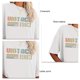 thumbnail image 4 of Camiseta blanca holgada de cuello redondo con hombros caídos y estampado de letras moderno para mujer, 4 of 5