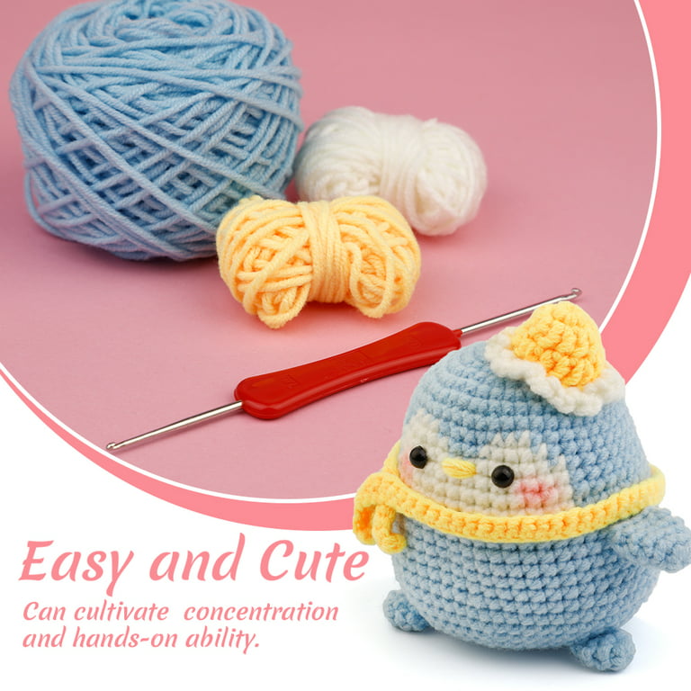 Crochet Stuffed Animal Crochet Kit with Step-by-Step Instructions and Video Tutorials for Beginners, Size: As The Picture, White