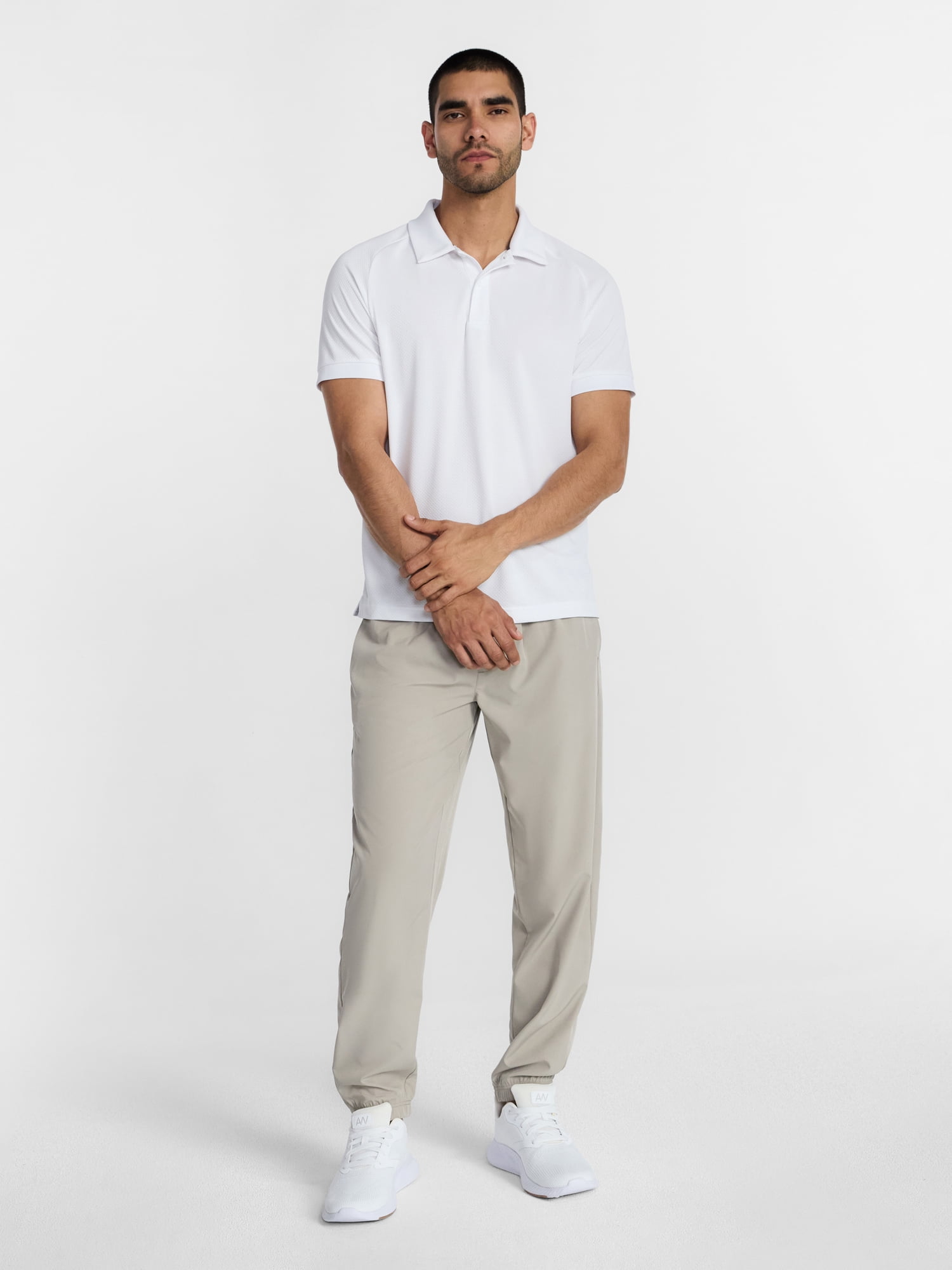 Athletic Works Men's and Big and Tall Men's Active Mesh Polo Shirt, Size XS-5XL
