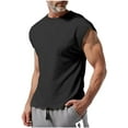 thumbnail image 3 of BiZtdJrK Slim Fit Muscle Tanks for Men Cap Sleeve Solid Casual Work Tee Shirts Lightweight Gym Workout Tank Tops Black M, 3 of 8