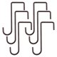 thumbnail image 1 of Ganchos De 6 Piezas, Estante De Flores De 6 Pulgadas, Barandilla En Forma De S Para Colgar En La Pared, Soporte Resistente Para Interiores Y Exteriores, Perchas Para Patio, Plantas Y Jardín Speravity PT002111-00, 1 of 6