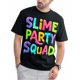 thumbnail image 1 of Slime Party Squad Funny Kids Boys Girls Birthday Matching T-Shirt, Short sleeves, Round Neck Tees, 1 of 6