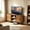 51"Walnut, variant on TV Stand for TVs up to 70", 63" Entertainment Center with Sliding Doors, Media Console Table for Living Room