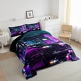 thumbnail image 3 of Castle Fairy Car Queen Comforter Set for Kids Children Teens,Sport Bedding Comforter Set, 3 of 8