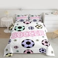 thumbnail image 2 of Castle Fairy Colorful Soccer Full Size Comforter Sets for Kids Children,Sport Bedding Sets, 2 of 8