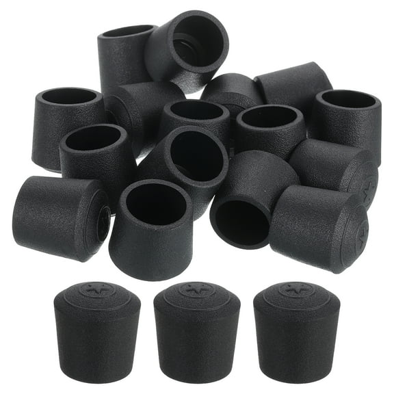 Uxcell 24Pcs Chair Leg Tips Caps, 7/8" Non-Slip Feet End Caps Cover, Arc Chair Leg Floor Protectors, Black