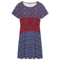 thumbnail image 3 of Japanese Style Boho Pattern Sundress Short Sleeve Dress Summer Women Clothes Dress for Women Dresses, 3 of 7