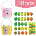 thumbnail image 2 of Easter Gift Baskets Party Gift Set Includes Colorful Eggs And Storage Baskets For Easter Celebrations Baskets For Gifts Empty, 2 of 9
