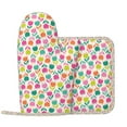 thumbnail image 2 of Honeii Tulips Flowers patten Oven Mitts and Pot Holders Sets, Baker Oven Mitts, Mittens for Kitchen Decor, Baking Lover over Gloves Gifts, 2 of 7