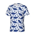 thumbnail image 5 of Qekee Whale Classic Fit T-Shirt Men's Shirt Men's Tight Short Sleeves for Exercise, Running, Mountaineering - Whale, 5 of 9
