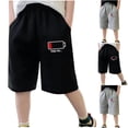thumbnail image 4 of Odeerbi 8-15 Años Niños Deportes de Verano Bermudas Pantalones Cortos de Impresión Lindo Entrenamiento Atlético Pantalones Cortos de Algodón Lindo Casual Respirable, 4 of 4