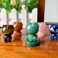 thumbnail image 2 of Estatuilla de gato con piedras preciosas de Hello Kitty tallada en cristal de 1,5 pulgadas, estado de gatito tallado a mano para decoración del hogar, 2 of 4
