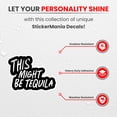 thumbnail image 2 of Sticker Mania Funny Sticker Decals - Fun Decal Set, Weather Resistant Outdoor Sticker, Water Resistant Sticker, Set Of 3 Modern Stickers, 2 of 7