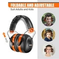 thumbnail image 5 of Tacklife Ear Muffs, SNR 34 dB Hearing Protection-HNRE1-Orange - Orange, 5 of 7