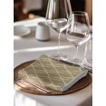 thumbnail image 6 of Brown Stripes Cloth Napkins Set of 4 Reusable Dinner Napkins, Simple Geometric Modern Monochrome Cocktail Napkin Washable Table Napkins for Wedding/Holiday Party/Baby Shower 20"x20", 6 of 7