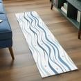 thumbnail image 4 of Blue Stripes Kitchen Runner Rug 2x6 Washable Runners for Hallway Non Slip Modern Gradient Abstract Ocean Waves Lines Large Area Rug Indoor Floor Carpet for Bathroom Laundry Entryway Bedroom, 4 of 8