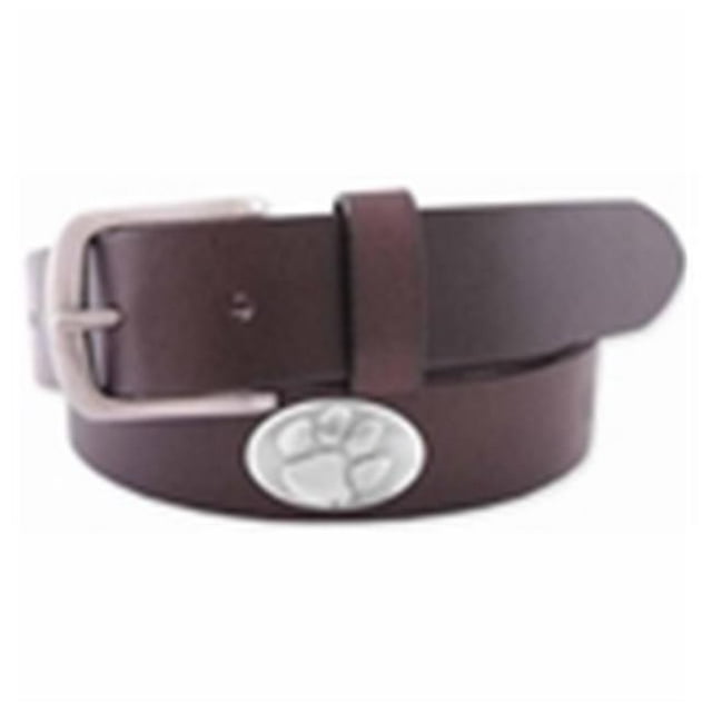 ZeppelinProducts CLE-BOLP-BRW-46 Clemson Concho Brown Leather Belt- 46 Waist